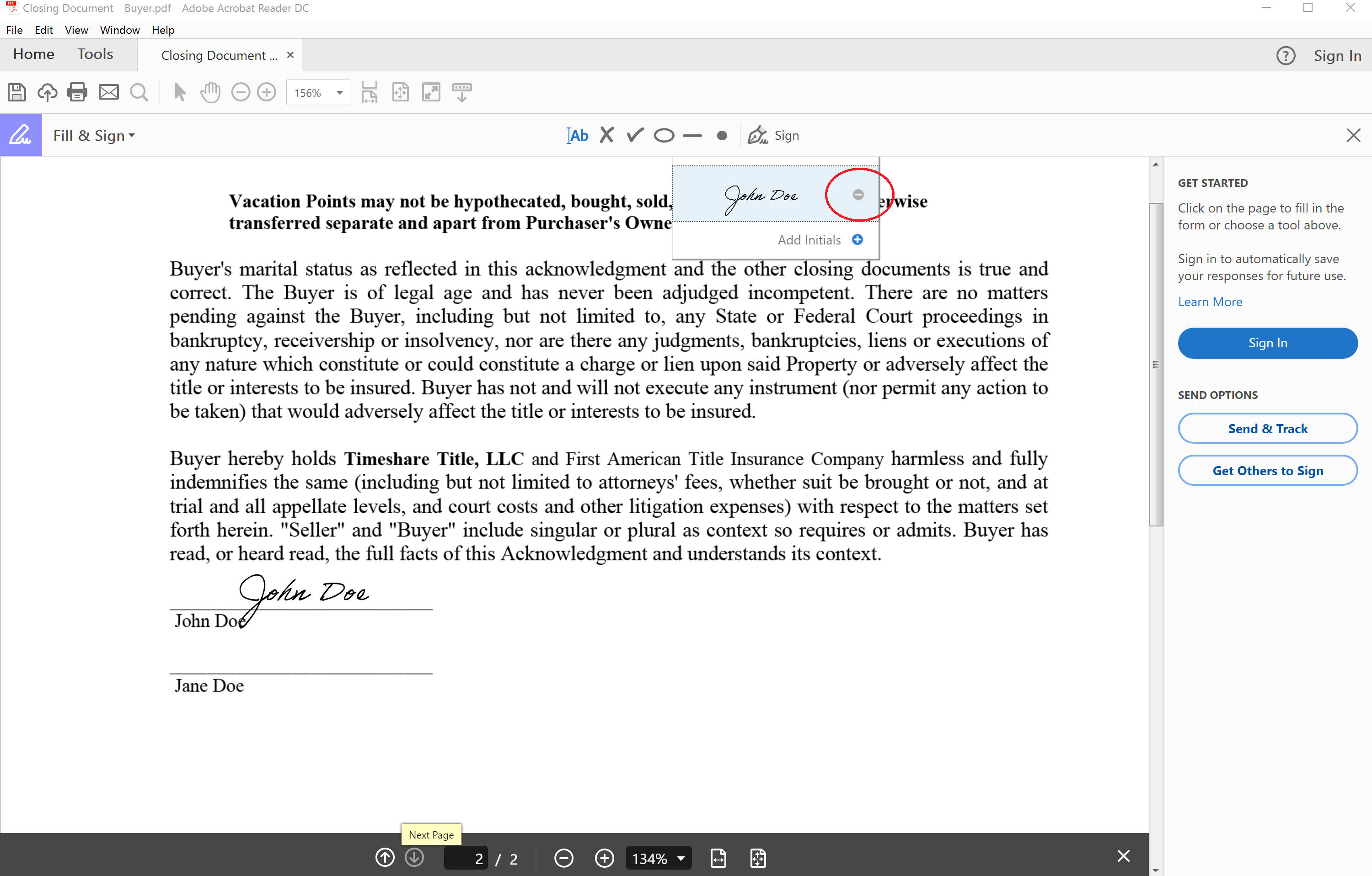 Adobe Acrobat Multiple Individuals Signing